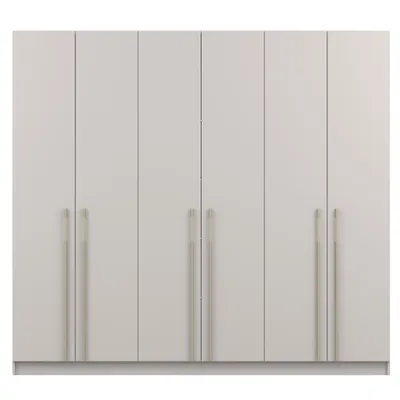 Produktbild von Drehtürenschrank Kleiderschrank Schrank 230 cm  Kaschmir/Kaschmir sechstürig Rosa 02