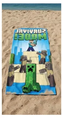 Produktbild von Strandtuch oder Badetuch im Minecraft-Design
