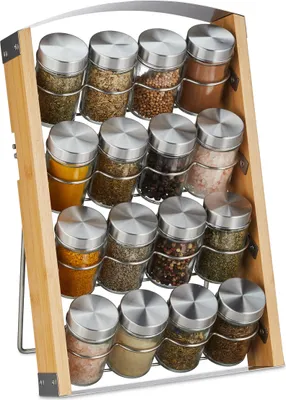 Produktbild von relaxdays Gewürzständer mit 16 Gläsern