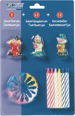 Produktbild von Geburtstagskerzen Geburtstag Deko Clownkerzen