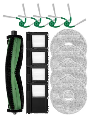 Productafbeelding van INF Reserveonderdelenset compatible met iRobot Roomba Plus 415 Combo — hoofdborstel, zijborstels, filters en mopdoeken
