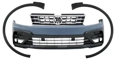 Produktbild von Frontstoßstange für VW Tiguan II Mk2 AD BW 16–19 Gitter Radkästen R-Line-Look.