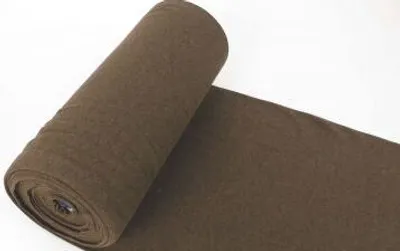 Produktbild von Bündchenstoff LUC Melange Black Braun, Uni 270 g/m², Strickschlauch glatt/fein, 35 cm breit, 25 cm lang, Schlauch, Meterware