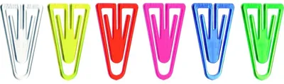Produktbild von Büroklammern Plastiklips 35mm VE=50 Stück Kristallfarben sortiert