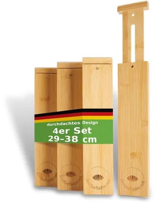 Zdjęcie produktu dla Regulowany organizer do bagażnika z bambusa i drewna