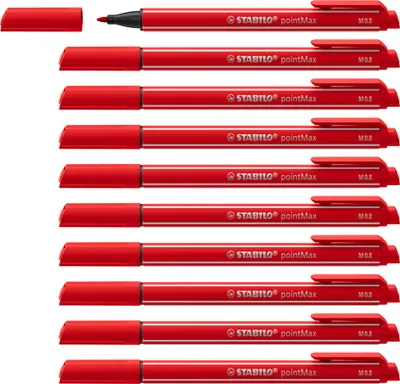 Image de Feutres - STABILO pointMax - coffret de 10 - carmin