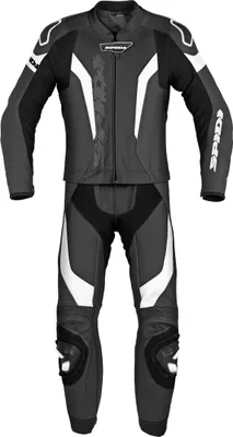 Immagine prodotto di Spidi Laser Touring 2 pezzi tuta in pelle da moto, nero/nero/bianco, 52