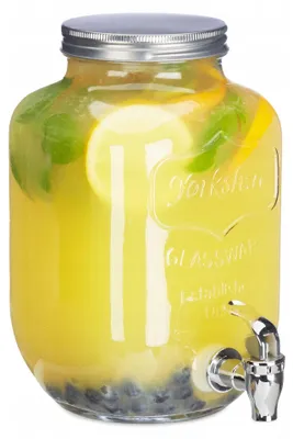 Produktbild von Relaxdays Glasbehälter mit Zapfhahn 3,5L für Getränke
