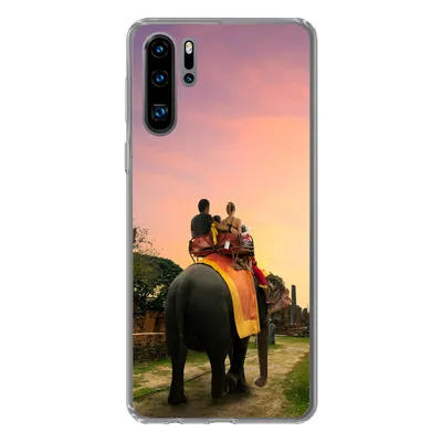 Produktbild von MuchoWow® Handyhülle Schutzhülle Hülle für Huawei P30 Pro Elefant - Tiere - Dorf - Natur Silikon Softcase Handy Hülle - Schutzdeckel
