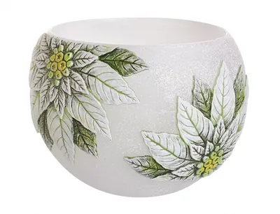 Obrázek produktu pro Svíčka CHRISTMAS FLOWER DEKOR LAMPION KOULE vánoční d12cm