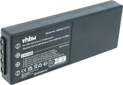 Produktbild von vhbw Akku kompatibel mit HBC PM471560 Industrie-Funkfernsteuerung Fernbedienung (2000 mAh, 6 V, NiMH) - Schwarz