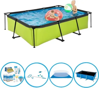 Obrázok produktu pre EXIT bazén Lime - Rámový bazén 300x200x65 cm - + príslušenstvo