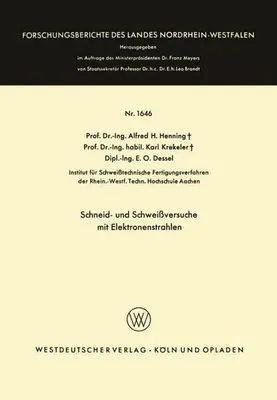 Image de Schneid- und Schweißversuche mit Elektronenstrahlen