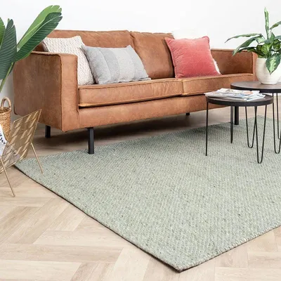 Image de Volero - Tapis en laine - Melange Menthe - 200x290 cm