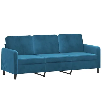 Produktbild von vidaXL 3-Sitzer-Sofa Blau 180 cm Samt