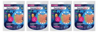 Productafbeelding van 4 x Flosssticks Ungewaxt voor Kinderen