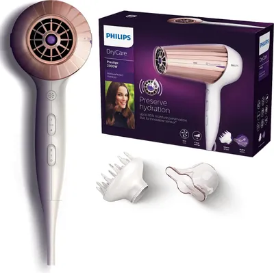 Produktbild von Philips HP 8280/00 Moisture Protect Haartrockner mit Diffusor Weiß