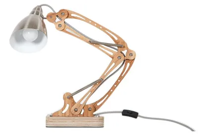 Image de Lampe de table Merop en bois de frêne et métal