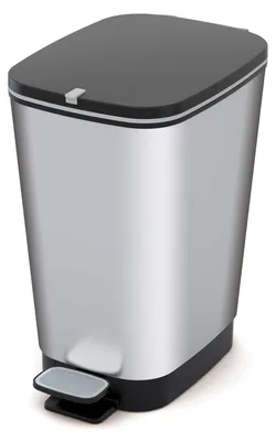 Obrázok produktu pre Pedálový koš 45 litrov, strieborná, nerez, do kuchyne