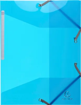 Produktbild von Exacompta Sammelmappe aus PP, 500 µm, 3 Fächer, mit Gummiband, Iderama, A4, hellblau