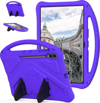 Obrázek produktu pro Dětské pouzdro pro Samsung Galaxy Tab S10 FE+ 13,1" 2025 X620, EVA lehké nárazuvzdorné pouzdro s skládacím stojánkem a rukojetí Fialová