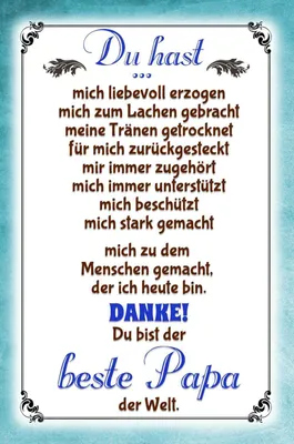 Produktbild von vianmo Holzschild 30x20 cm Danke du bis der Beste Papa Männer Frauen