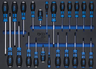 Produktbild von BGS 4014 3/3 Werkstattwageneinlage: Schraubendreherset, 23-tlg.