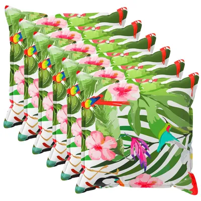 Obrázok produktu pre vidaXL Vankúšový poťah, 6 ks, HOUTEN, čierna, 50 x 50 cm, polyester