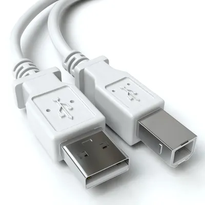 Produktbild von JAMEGA USB-2.0-Druckerkabel, USB-A auf USB-B, Grau, 1 m