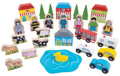 Image de Bigjigs Rail Grand jeu d'accessoires de voies ferrées en bois
