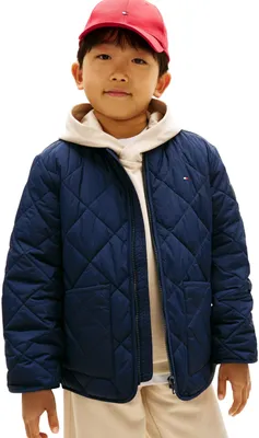Produktbild von Tommy Hilfiger Jungen Steppjacke Quilted Light Weight mit Reißverschluss, Blau (