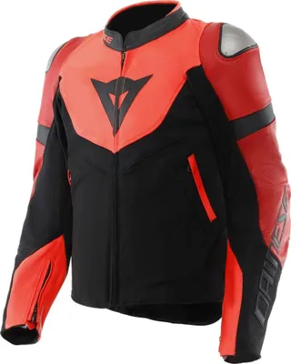 Produktbild von Dainese Iperattiva Motorrad Leder-/Textiljacke, rot/schwarz, 52