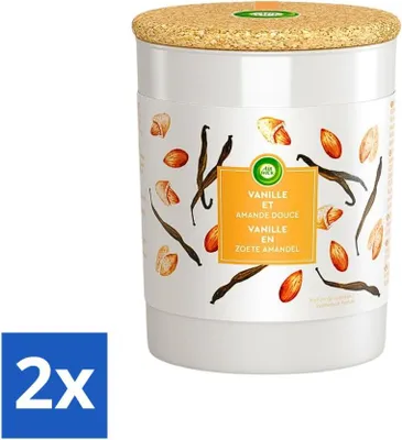 Produktbild von Air Wick - Duftkerze - Vanille & Süßmandel - 35 Stunden Brenndauer - Vorteilspack - 2 Stücke