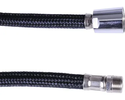 Obrázek produktu pro Hadice pro dřezovou baterii se sprchou, 1/2"xM15x1", černý nylon, 120 cm