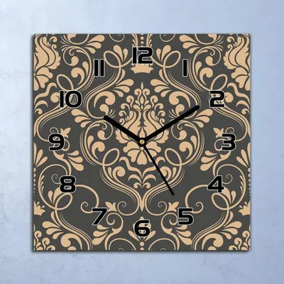 Produktbild von Wanduhr Echt-Glas-Küchenuhr Klassischer Ornament Quarz 30x30 Deko Bilder