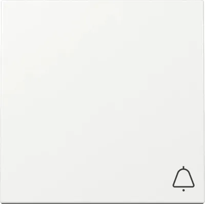 Immagine prodotto di Gira interruttore a bilanciere, simbolo campanello, sistema 55, bianco puro, 1 pz.