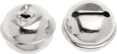 Produktbild von Rollenglöckchen silberfarben 25 mm 3 Stück