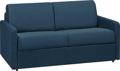Produktbild von 2-Sitzer-Schlafsofa mit Express-Klappmechanismus aus Stoff – Farbe: Marineblau – Liegefläche: 120 cm – Matratze 14 cm CALIFE
