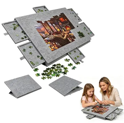 Productafbeelding van Draagbare Puzzeltafel voor Tot 1000 Stukken met 6 Laden