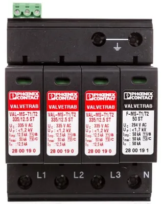 Produktbild von Phoenix Contact 2800183, 240 V, Schwarz, Polyamid, IP20, 643,8 g, 71,2 mm