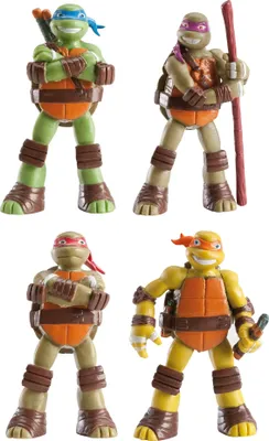 Zdjęcie produktu dla Plastikowa figurka deco Żółwie Ninja licencjonowany przedmiot kolorowy 7 cm