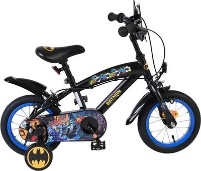 Zdjęcie produktu dla Rower dziecięcy Batman – chłopcy – 12 cali – czarny – dwa hamulce ręczne