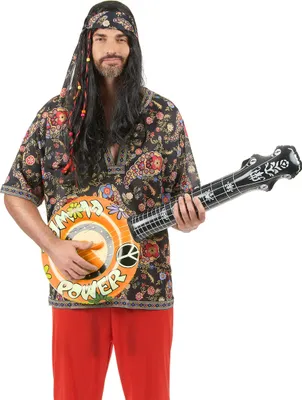 Produktbild von Aufblasbare Flower-Power Gitarre orange