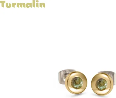 Immagine prodotto di Orecchino Boccia 05053-04 titanio placcato oro con tormalina