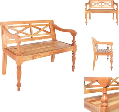 Obrázok produktu pre vidaXL Lavica Batavia 98 cm mahagónové masívne drevo svetlohnedá - Komody a lavice do predsiene