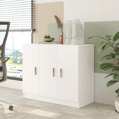 Image de Skye Decor, Vo5-W, armoire multifonctionnelle, blanche, panneaux de particules 100 % mélaminés, 89,1 x 38,1 x 73,8 cm