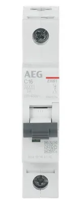 Image de AEG Disjoncteur Elfaplus 6kA C-16A 1P (2CDS251088R0164)