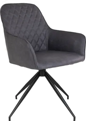 Produktbild von Harbo Esszimmerstuhl mit Drehfuß. Farbe: dunkelgrau, schwarz