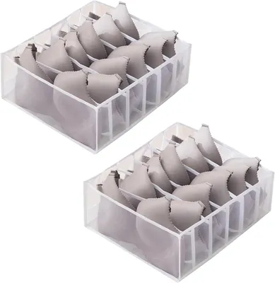 Productafbeelding van Organizer voor ondergoed - Set van 2 - Opvouwbaar - Organizer voor kledingkast - Ruimtebesparend - Sokken - Stropdassen