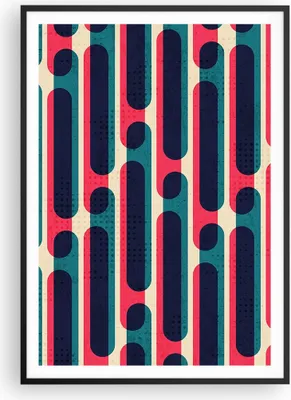 Produktbild von Gerahmtes Poster - Schwarzer Rahmen - Abstraktion Muster Modern - 70x100 cm - Wand Bild - Wanddeko - Wandbilder - Wandposter - Bilderrahmen - Bilder - Kunstdruck - Wandbild - P2BPA70x100-4200